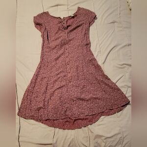 American Eagle Tie Back Red Floral Dress Size Large